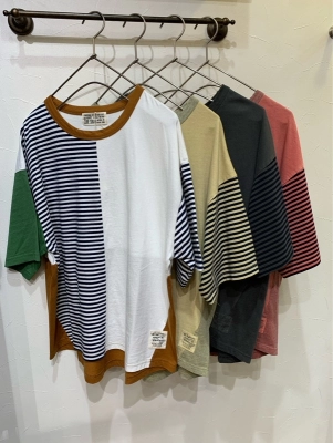 天竺×ボーダーMixTシャツ