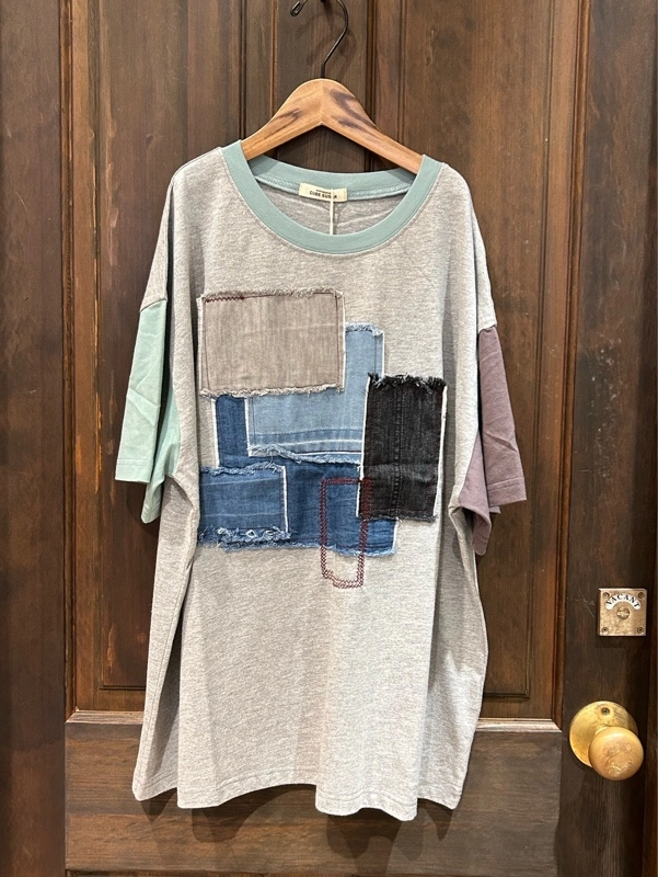 Denim パッチワークモチーフＴ