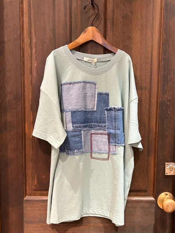 Denim パッチワークモチーフＴ