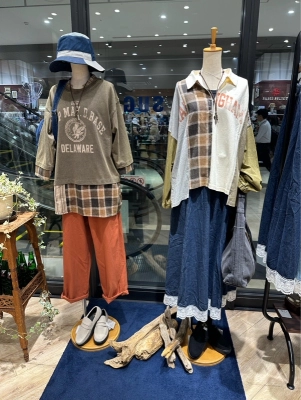 チェック×天竺シャツ切替シリーズ♪