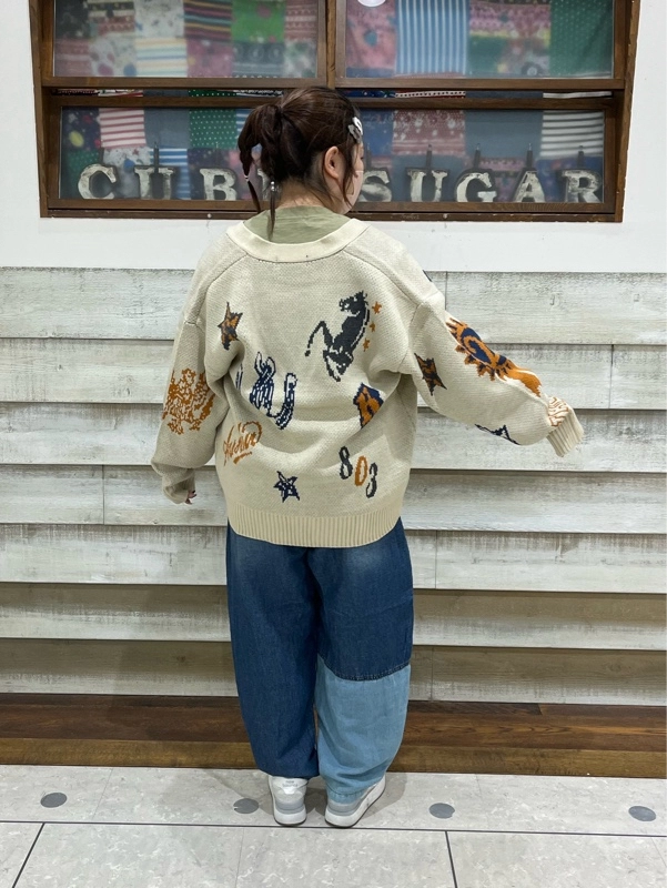 ざっくりニットカーディガンコーデ♡