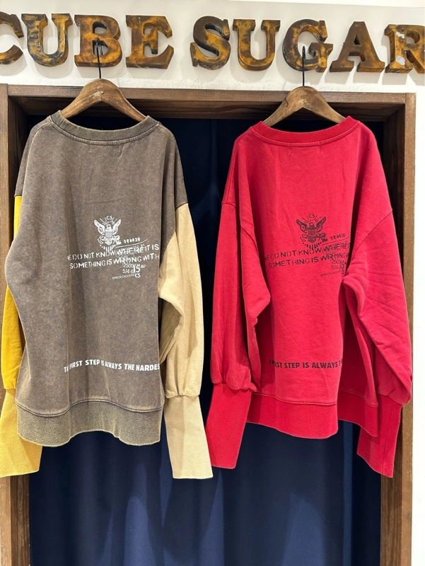 裏毛パウダー加工プルオーバー