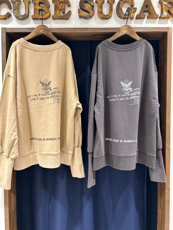 裏毛パウダー加工プルオーバー
