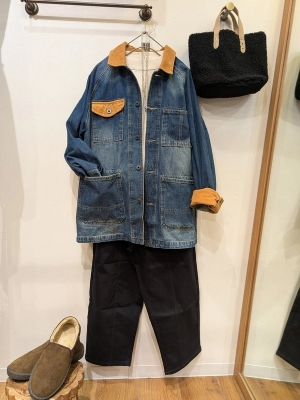 8oz Denim×コーディロイカバーオール