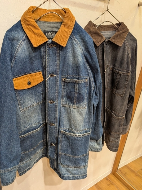 8oz Denim×コーディロイカバーオール