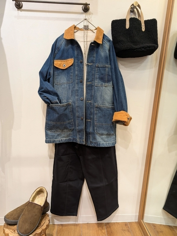 8oz Denim×コーディロイカバーオール