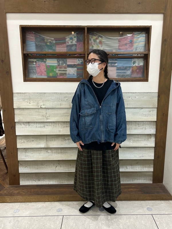 チェックスカート#