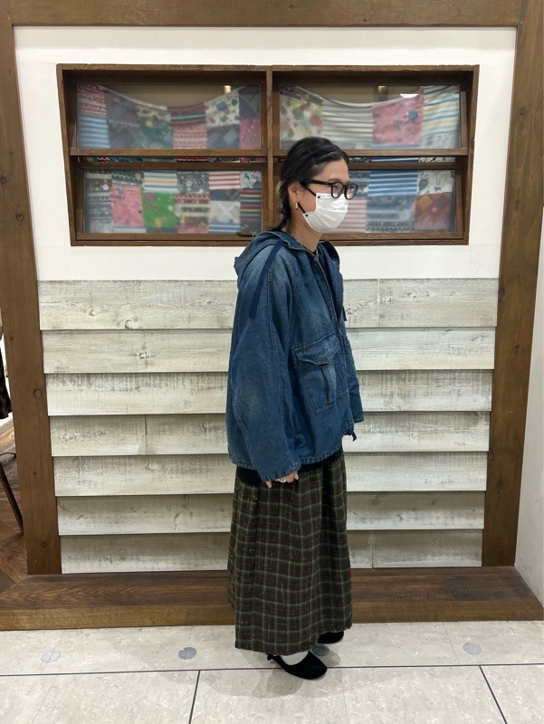 チェックスカート#