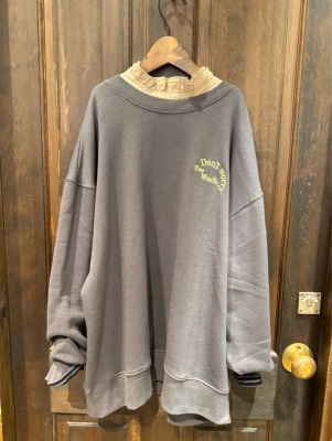 裏毛裏起毛BIGクループルオーバー