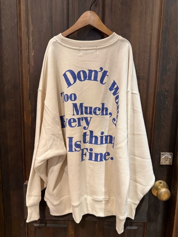 裏毛裏起毛BIGクループルオーバー