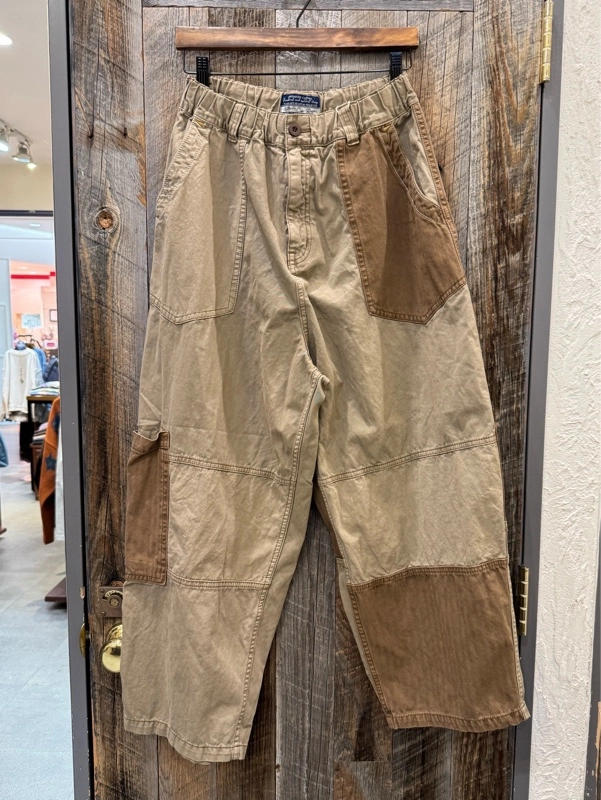 ツイル×ミニヘリンボン硫化染 切替サイドポケットパンツ★彡