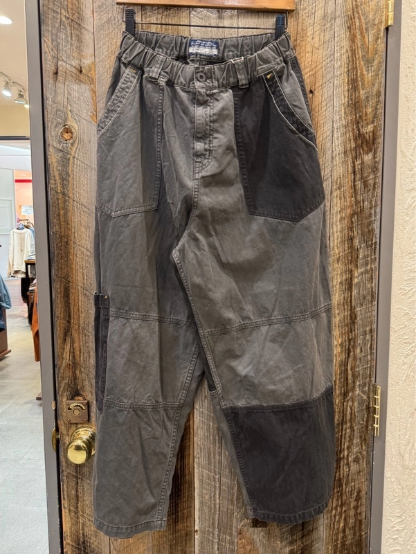 ツイル×ミニヘリンボン硫化染 切替サイドポケットパンツ★彡