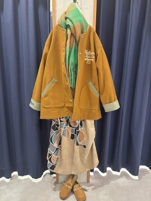 ウールフィール配色ノーカラージャケット