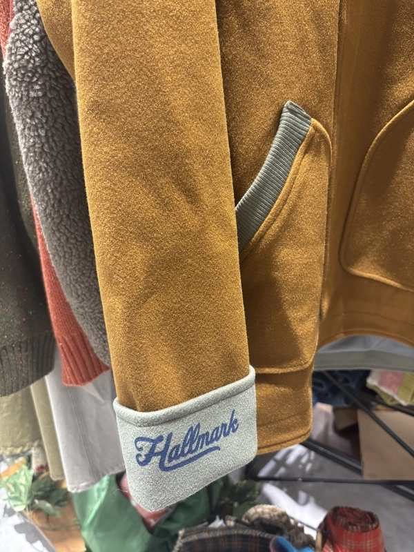 ウールフィール配色ノーカラージャケット