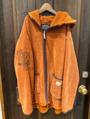 裏ボアベロアスピンドルZIPパーカー