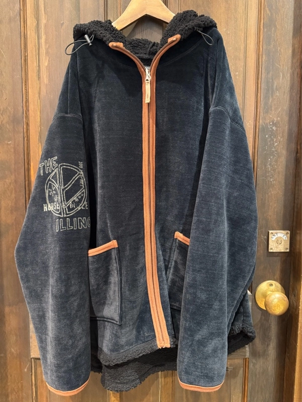 裏ボアベロアスピンドルZIPパーカー