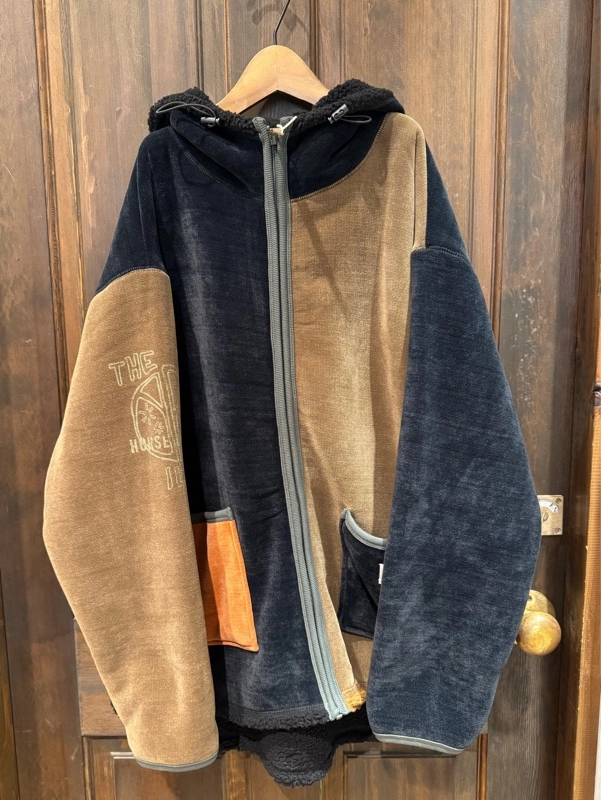 裏ボアベロアスピンドルZIPパーカー