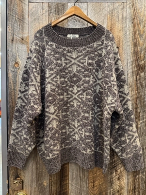 ◎モール ジャガードニット ラグランプルオーバー 