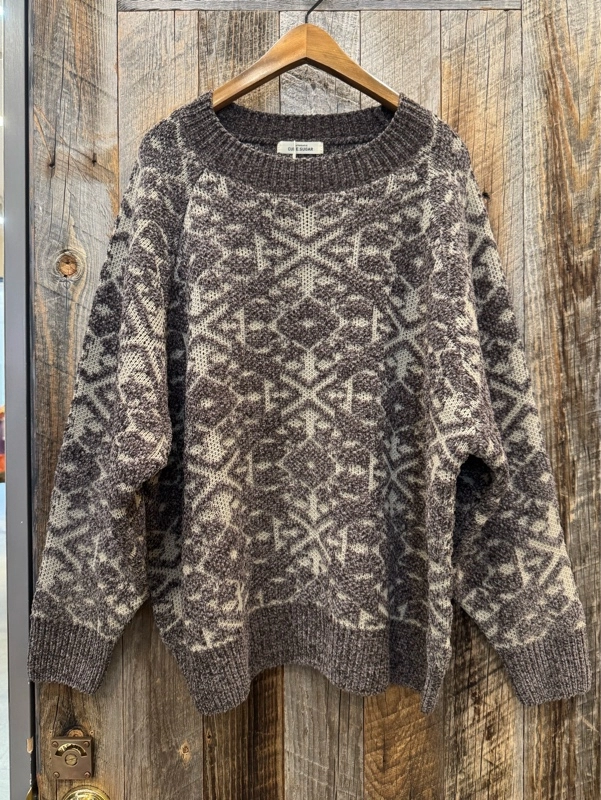 ◎モール ジャガードニット ラグランプルオーバー 