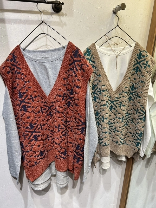 モールジャガードＶネックベスト