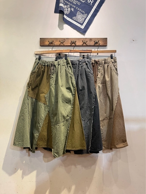 ﾂｲﾙ×ﾐﾆﾍﾘﾝﾎﾞﾝ硫化染ﾘﾒｲｸ風ｷﾞｬｻﾞｰｽｶｰﾄ