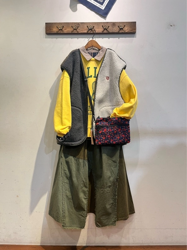 ﾂｲﾙ×ﾐﾆﾍﾘﾝﾎﾞﾝ硫化染ﾘﾒｲｸ風ｷﾞｬｻﾞｰｽｶｰﾄ