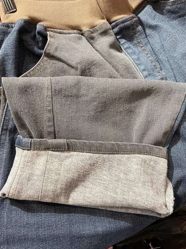 ストレッチdenim裏起毛ダーツコクーンパンツ