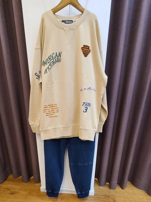 裏毛パウダー加工刺繍入りPO