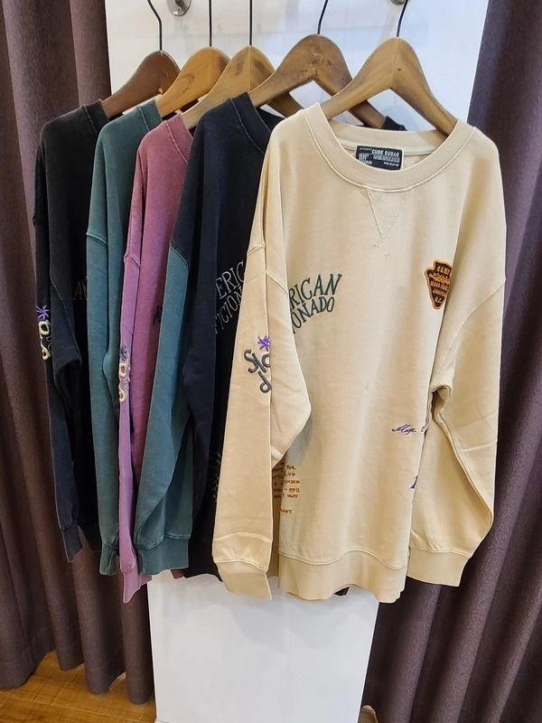 裏毛パウダー加工刺繍入りPO