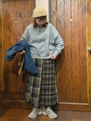 裏起毛ハーフジップ買いました