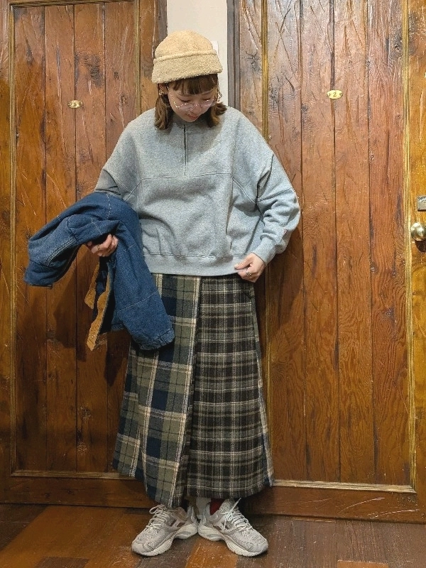 裏起毛ハーフジップ買いました