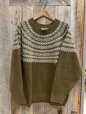 求心ニットラグランプルオーバー