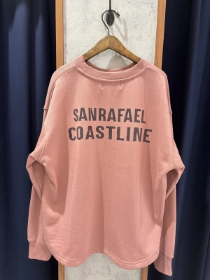 TC裏毛 バックプリントドロストプルオーバー