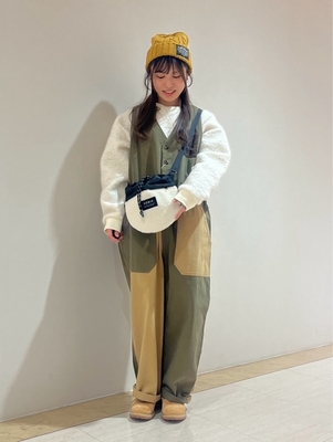 もこもこ×サロペット