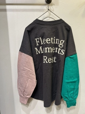 スラブ天竺バックプリント パフスリーブプルオーバー