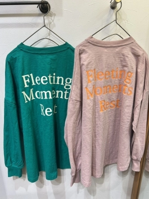 スラブ天竺バックプリント パフスリーブプルオーバー