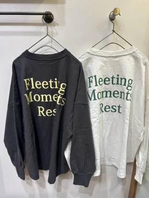 スラブ天竺バックプリント パフスリーブプルオーバー