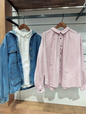 ツイルプリントギャザーシャツ☆