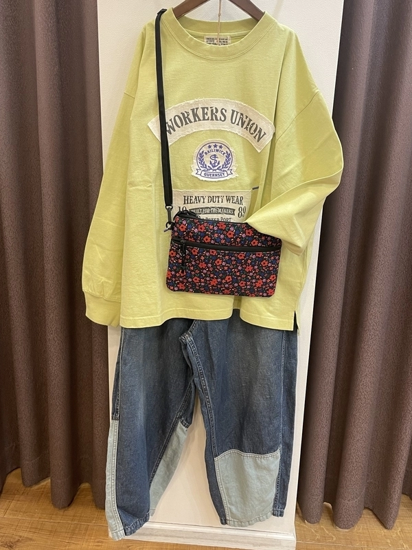 16/-OE天竺 布帛 ワッペン プルオーバー