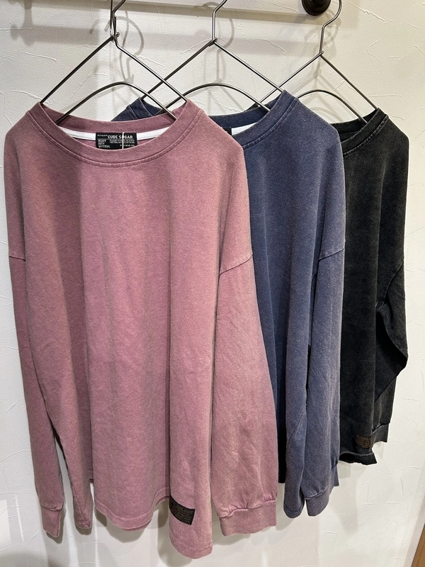 裏毛ピグメント染Bigプルオーバー