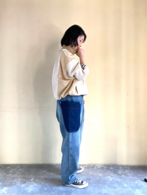 デニム×トラックジャケット