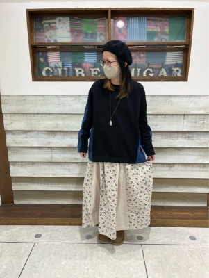 デニム×スウェット