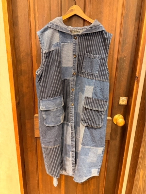 デニムフード付ワンピース⭐︎