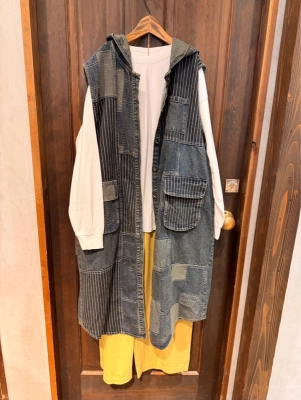 デニムフード付ワンピース⭐︎