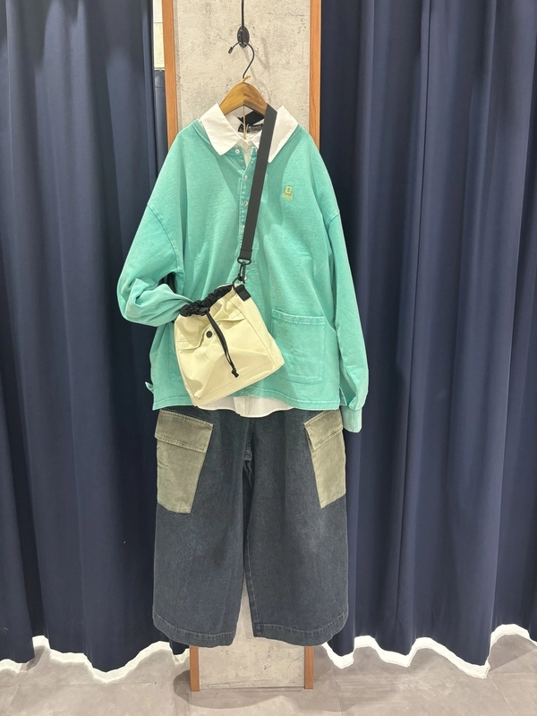 デニムピグメントBigイージーパンツ