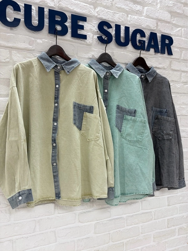 ピグメント染BIGシャツ☆