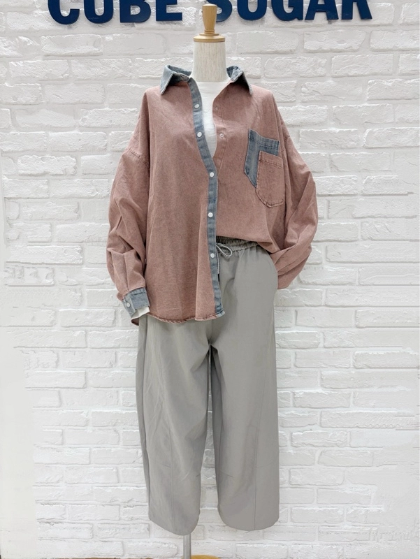 ピグメント染BIGシャツ☆