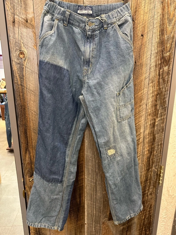 綿麻スラブデニムワークパンツ♪