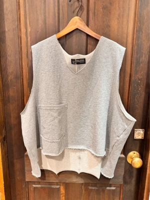 裏毛Ｖネックルーズベスト
