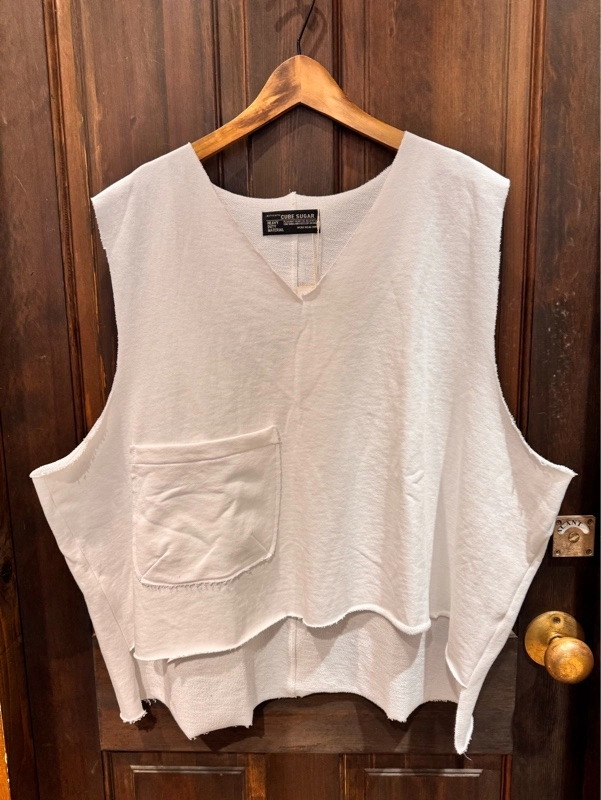 裏毛Ｖネックルーズベスト